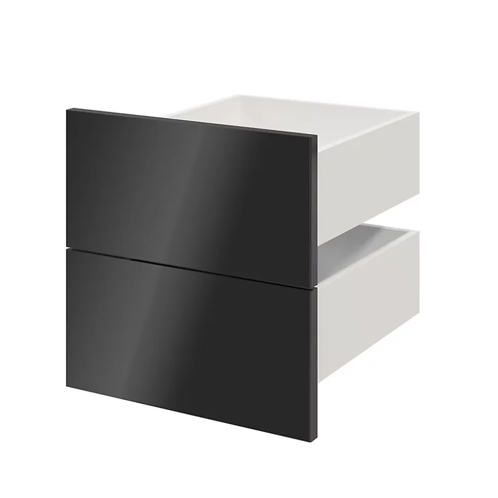 Tiroir anthracite brillant GoodHome Atomia H. 18,5 x L. 37,2 x P. 39 cm vendu par 2