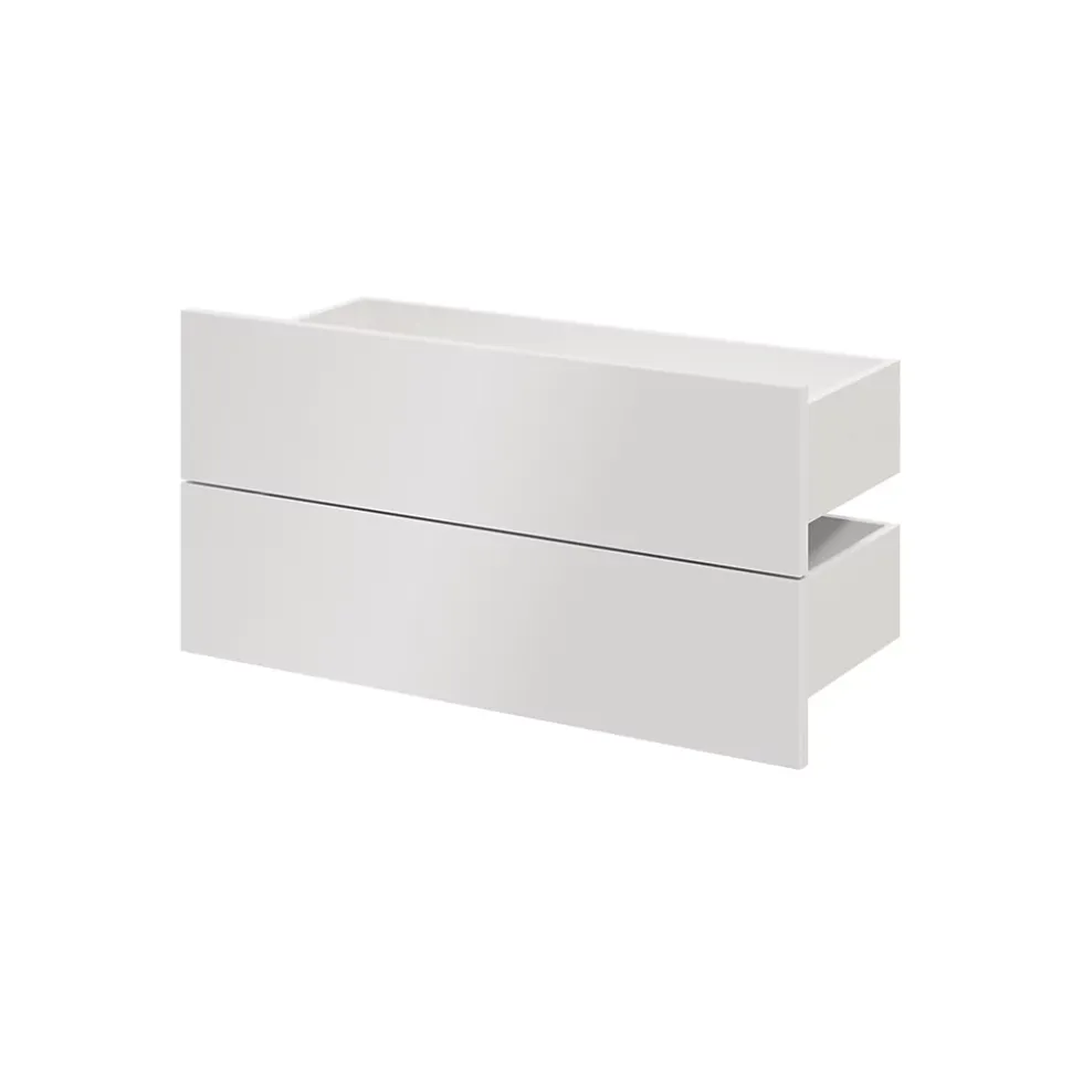 Tiroir blanc brillant GoodHome Atomia H. 18,5 x L. 74,4 x P. 30 cm vendu par 2