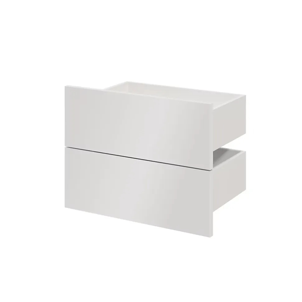 Tiroir blanc brillant GoodHome Atomia H. 18,5 x L. 49,7 x p 30 cm vendu par 2