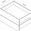Tiroir blanc brillant GoodHome Atomia H. 18,5 x L. 74,4 x P. 50 cm vendu par 2