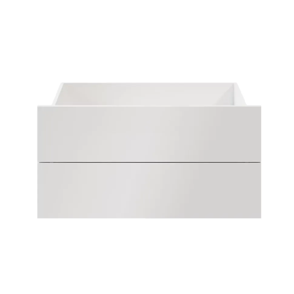 Tiroir blanc brillant GoodHome Atomia H. 18,5 x L. 74,4 x P. 50 cm vendu par 2