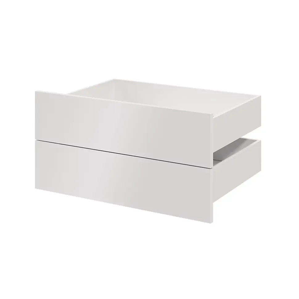 Tiroir blanc brillant GoodHome Atomia H. 18,5 x L. 74,4 x P. 50 cm vendu par 2