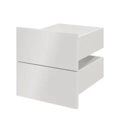 Tiroir blanc brillant GoodHome Atomia H. 18,5 x L. 37,2 x P. 39 cm vendu par 2