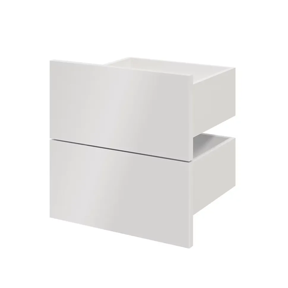 Tiroir blancs GoodHome Atomia H. 18,5 x L. 37,2 x P. 30 cm vendu par 2