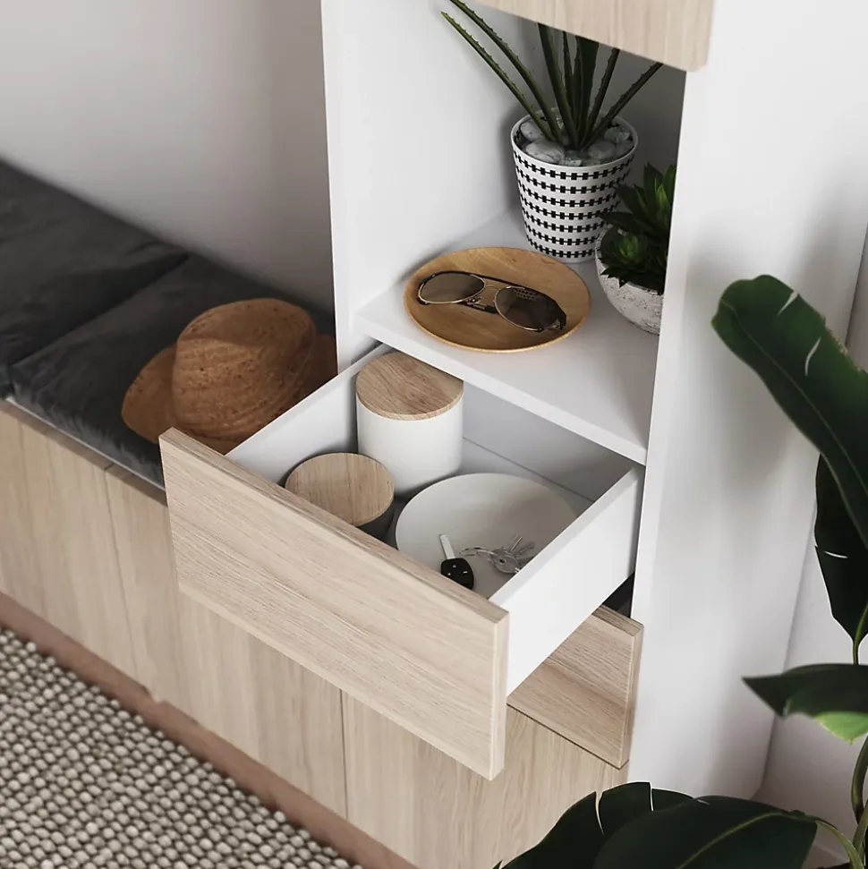Tiroir effet chêne GoodHome Atomia L. 37,2 x P. 30 cm vendu par 2