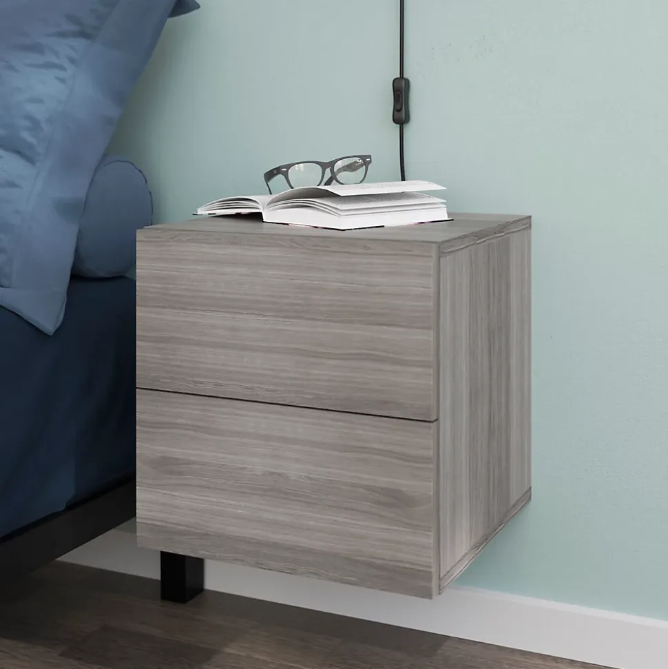 Tiroir effet chêne grisé GoodHome Atomia H. 18,5 x l. 37,2 x P. 30 cm vendu par 2