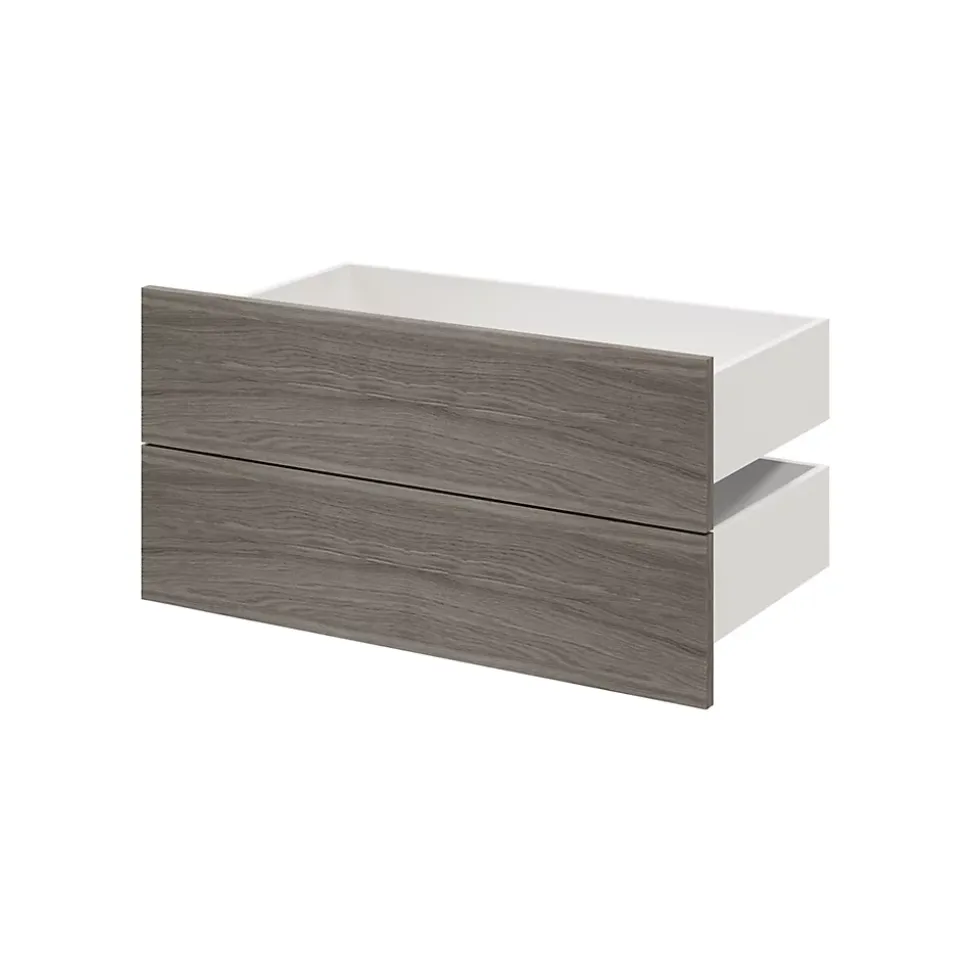 Tiroir effet chêne grisé GoodHome Atomia H. 18,5 x l. 74,4 x p 39 cm vendu par 2