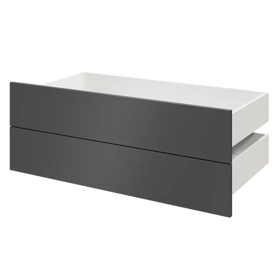 Tiroir GoodHome Atomia anthracite H. 18,5 x l. 99,7 x P. 50 cm vendu par 2