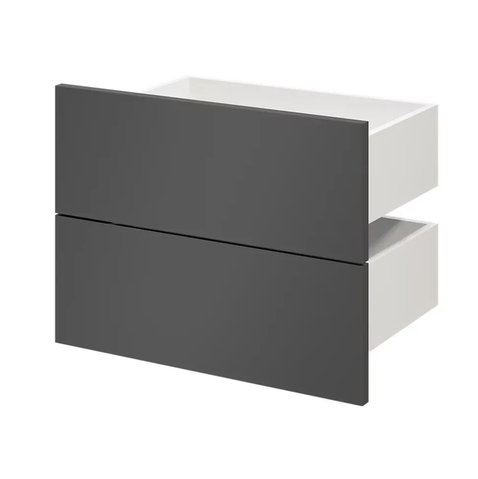 Tiroir GoodHome Atomia anthracite H. 18,5 x l. 49,7 x P. 30 cm vendu par 2