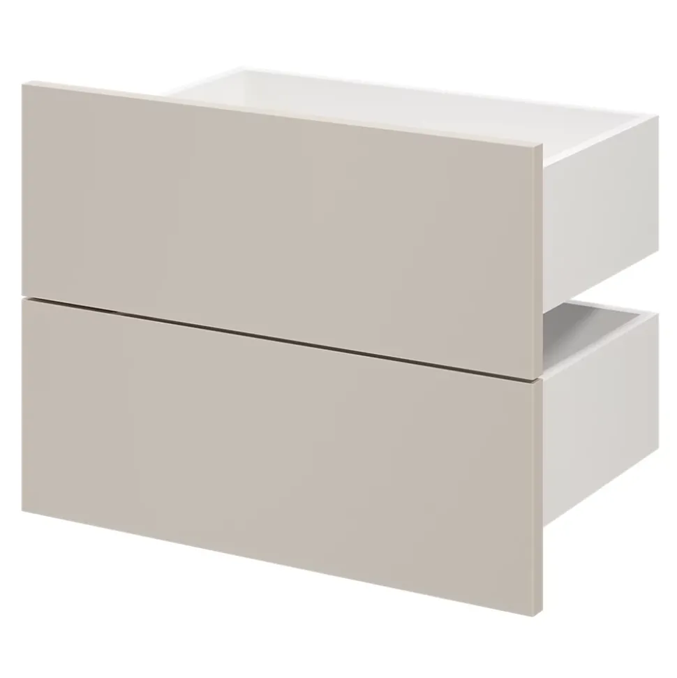 Tiroir GoodHome Atomia beige cachemire H. 18,5 x l. 37,2 x P. 30 cm vendu par 2