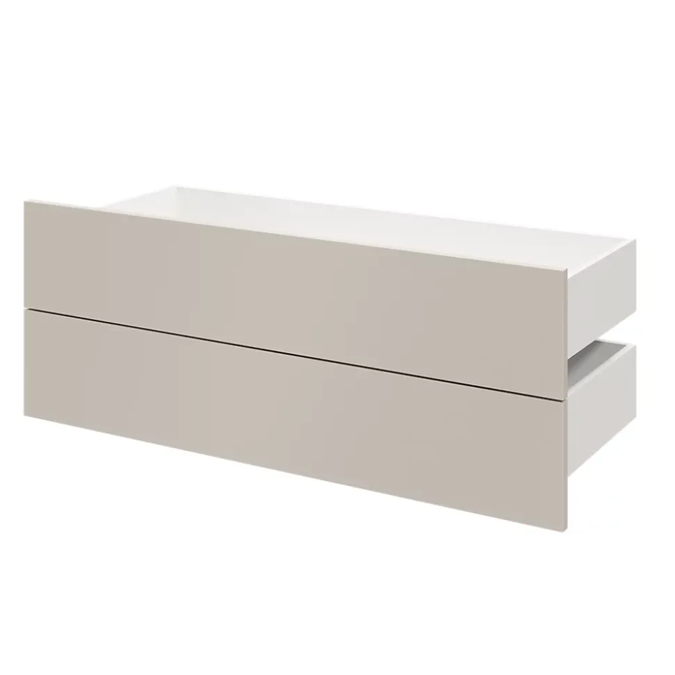 Tiroir GoodHome Atomia beige cachemire H. 18,5 x l. 99,7 x P. 39 cm vendu par 2