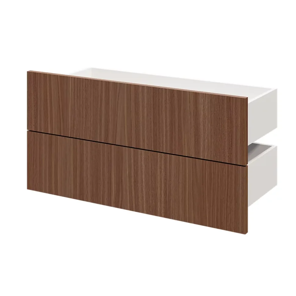 Tiroir GoodHome Atomia effet noyer H. 18,5 x l. 74,7 x P. 30 cm vendu par 2