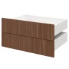 Tiroir GoodHome Atomia effet noyer H. 18,5 x l. 74,7 x P. 50 cm vendu par 2