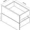 Tiroir GoodHome Atomia effet chêne chaud H. 18,5 x l. 49,7 x P. 30 cm vendu par 2