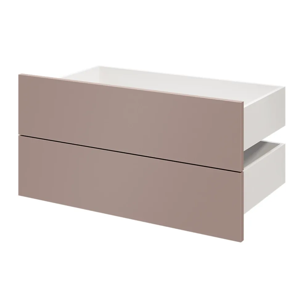 Tiroir GoodHome Atomia rose taupe H. 18,5 x l. 74,7 x P. 39 cm vendu par 2