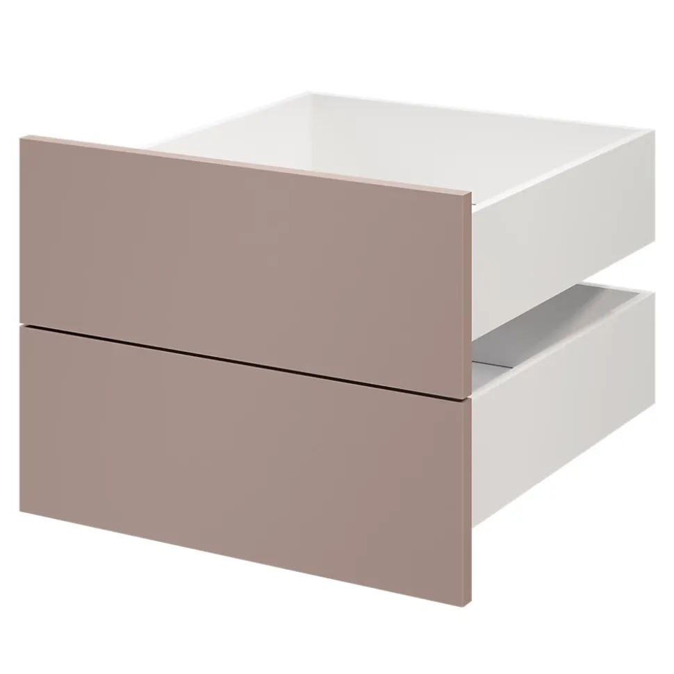 Tiroir GoodHome Atomia rose taupe H. 18,5 x l. 49,7 x P. 50 cm vendu par 2