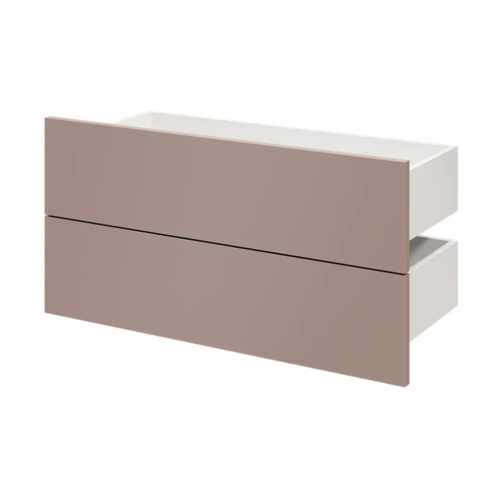 Tiroir GoodHome Atomia rose taupe H. 18,5 x l. 74,7 x P. 30 cm vendu par 2