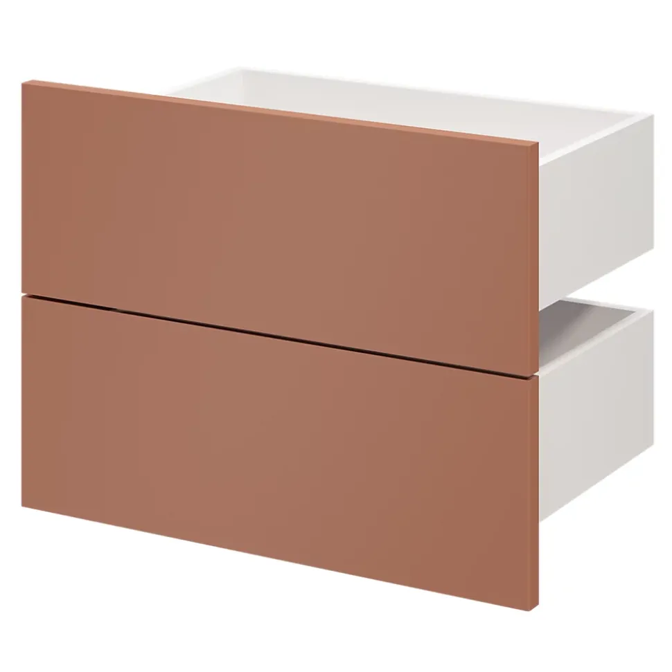 Tiroir GoodHome Atomia terracotta H. 18,5 x l. 37,2 x P. 30 cm vendu par 2