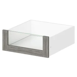 Tiroir intérieur avec façade verre effet chêne grisé GoodHome Atomia H. 17 x L. 43,7 x P. 45 cm