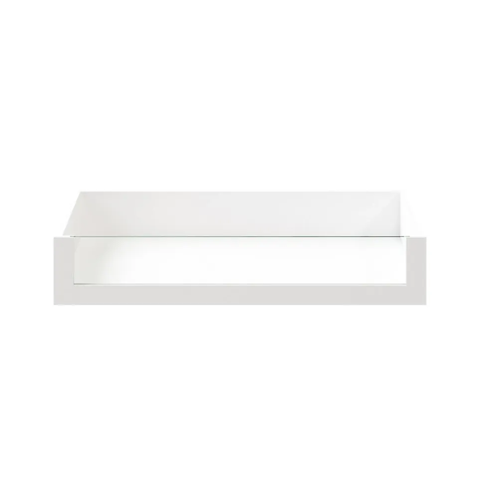 Tiroir intérieur avec façade verre blanc GoodHome Atomia H.17 x L. 93,7 x P.50 cm