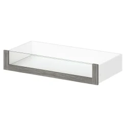 Tiroir intérieur avec façade verre chêne grisé Atomia L. 100 cm x P. 45 cm GoodHome