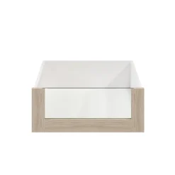 Tiroir intérieur avec façade verre effet chêne GoodHome Atomia H. 17 x L. 46,4 x P. 50 cm