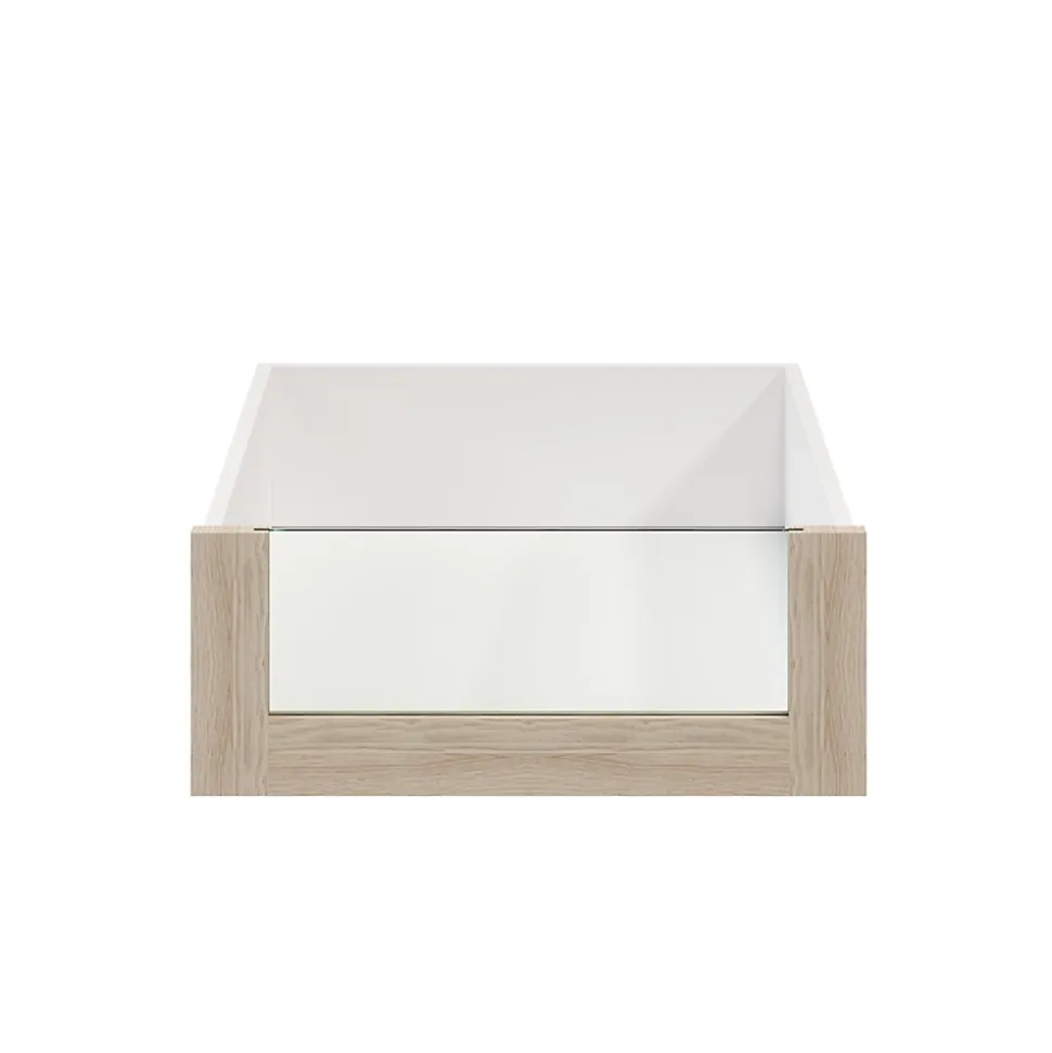 Tiroir intérieur avec façade verre effet chêne GoodHome Atomia H. 17 x L. 46,4 x P. 50 cm
