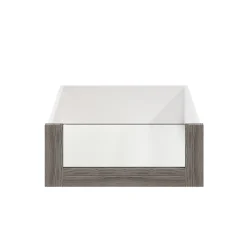 Tiroir intérieur avec façade verre effet chêne grisé GoodHome Atomia H. 17 x L. 46,4 x P. 50 cm