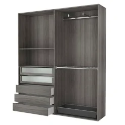 Tiroir intérieur avec façade verre blanc GoodHome Atomia H. 17 x L. 93,7 x P. 45 cm