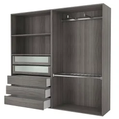 Tiroir intérieur avec façade verre blanc GoodHome Atomia H. 17 x L. 93,7 x P. 45 cm