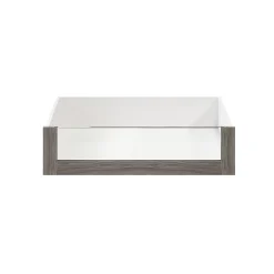 Tiroir intérieur avec façade verre effet chêne grisé GoodHome Atomia H. 17 x L. 71,4 x P. 50 cm