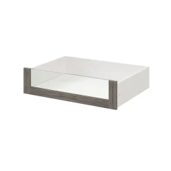 Tiroir intérieur avec façade verre effet chêne grisé GoodHome Atomia H. 17 x L. 71,4 x P. 50 cm
