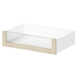 Tiroir intérieur avec façade verre chêne clair Atomia L. 75 cm x P. 45 cm GoodHome