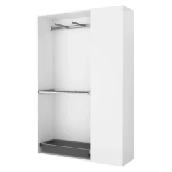 Tiroir intérieur avec façade verre blanc GoodHome Atomia H. 17 x L. 43,7 x P. 45 cm