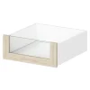 Tiroir intérieur avec façade verre effet chêne GoodHome Atomia H. 17 x L. 43,7 x P. 45 cm