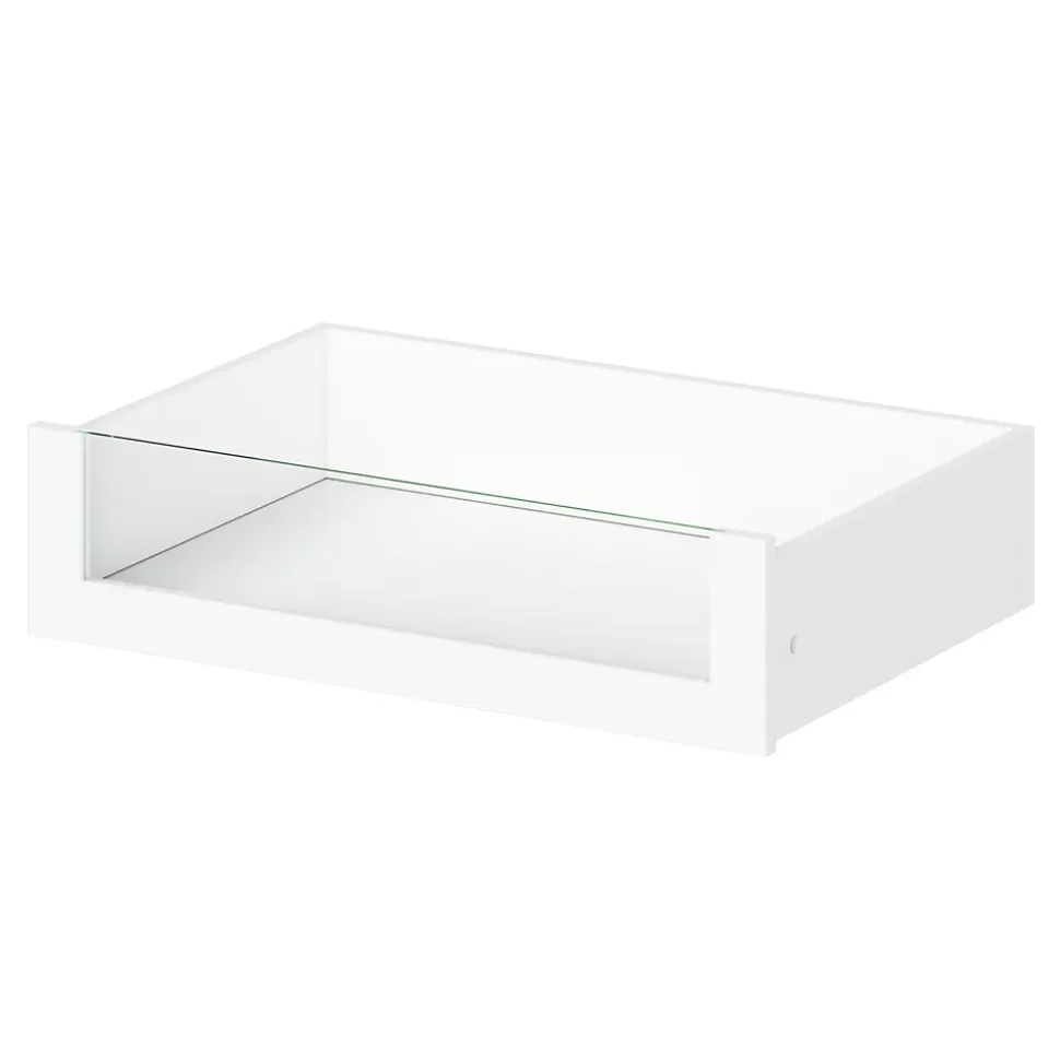 Tiroir intérieur avec façade verre blanc Atomia L. 75 cm x P. 45 cm GoodHome