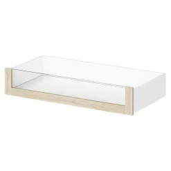 Tiroir intérieur avec façade verre effet chêne GoodHome Atomia H. 17 x L. 93,7 x P. 45 cm