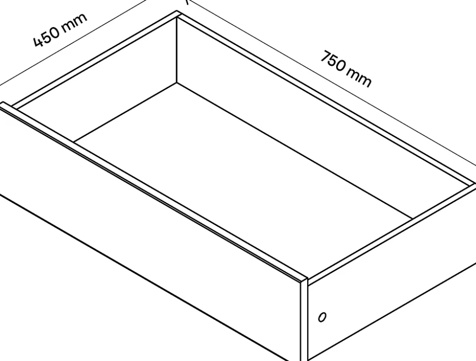 Tiroir intérieur blanc GoodHome Atomia H. 17 x L. 71,4 x P. 39 cm