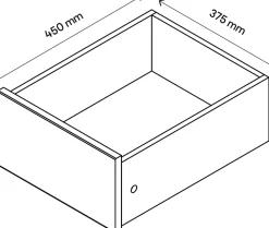 Tiroir intérieur blanc GoodHome Atomia H. 17 x L. 33,9 x P. 39 cm
