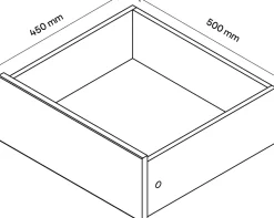 Tiroir intérieur blanc GoodHome Atomia H. 17 x L. 46,4 x P. 39 cm