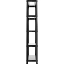 Titan S - Étagère modulaire 5 niveaux 60x30xH180 cm en résine noire