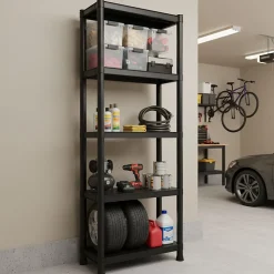 Titan S - Étagère modulaire 5 niveaux 60x30xH180 cm en résine noire