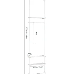 Télescopique Porte-vêtements Système de Penderie Télescopique, KLS07-W, SoBuy