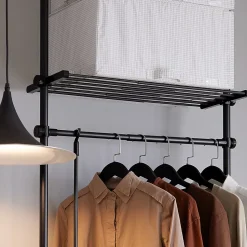 Télescopique Porte-vêtements Système de Penderie Télescopique, KLS07-Sch, SoBuy