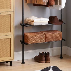 Télescopique Porte-vêtements Système de Penderie Télescopique, KLS07-Sch, SoBuy