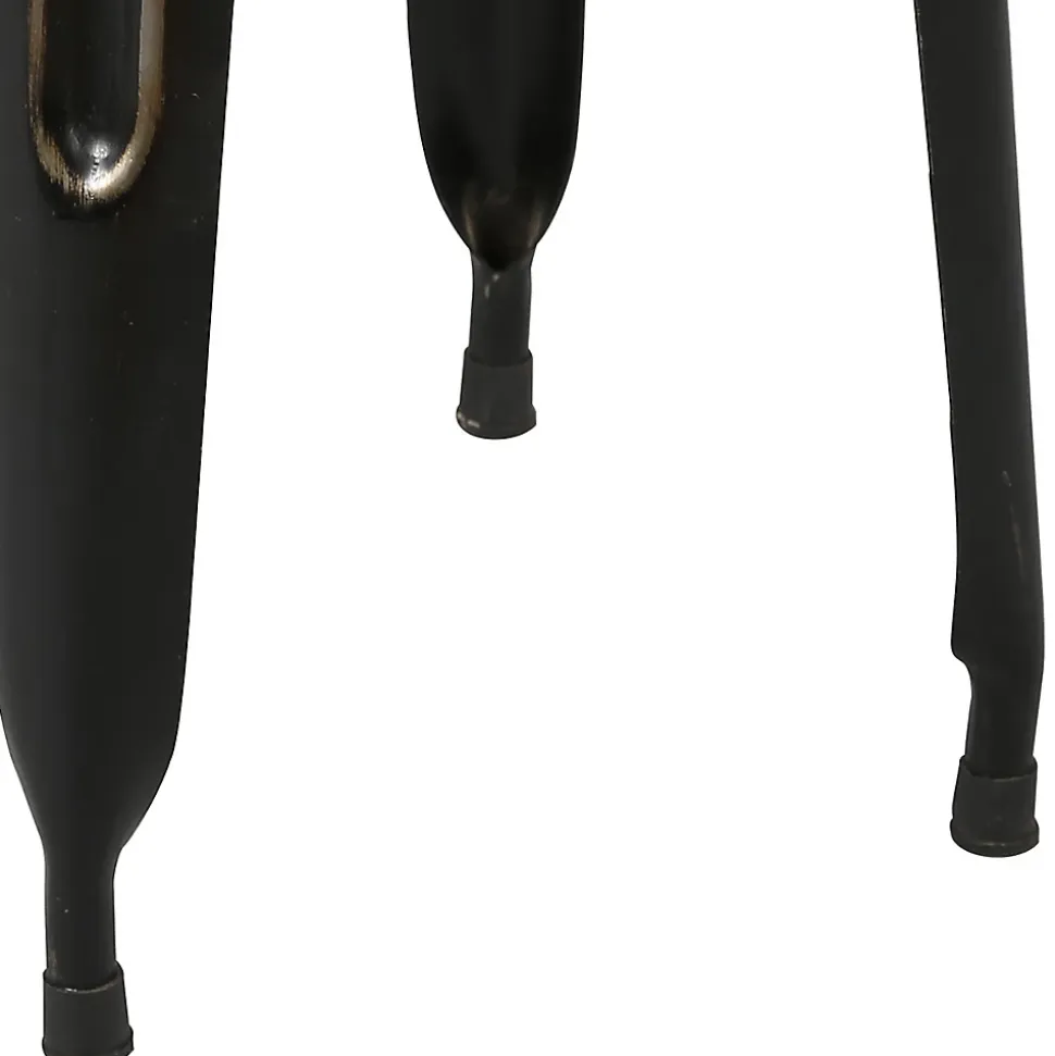 TOLGA - Lot de 4 Tabourets Noirs