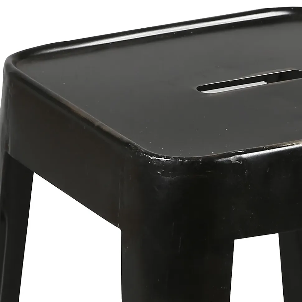 TOLGA - Lot de 4 Tabourets Noirs