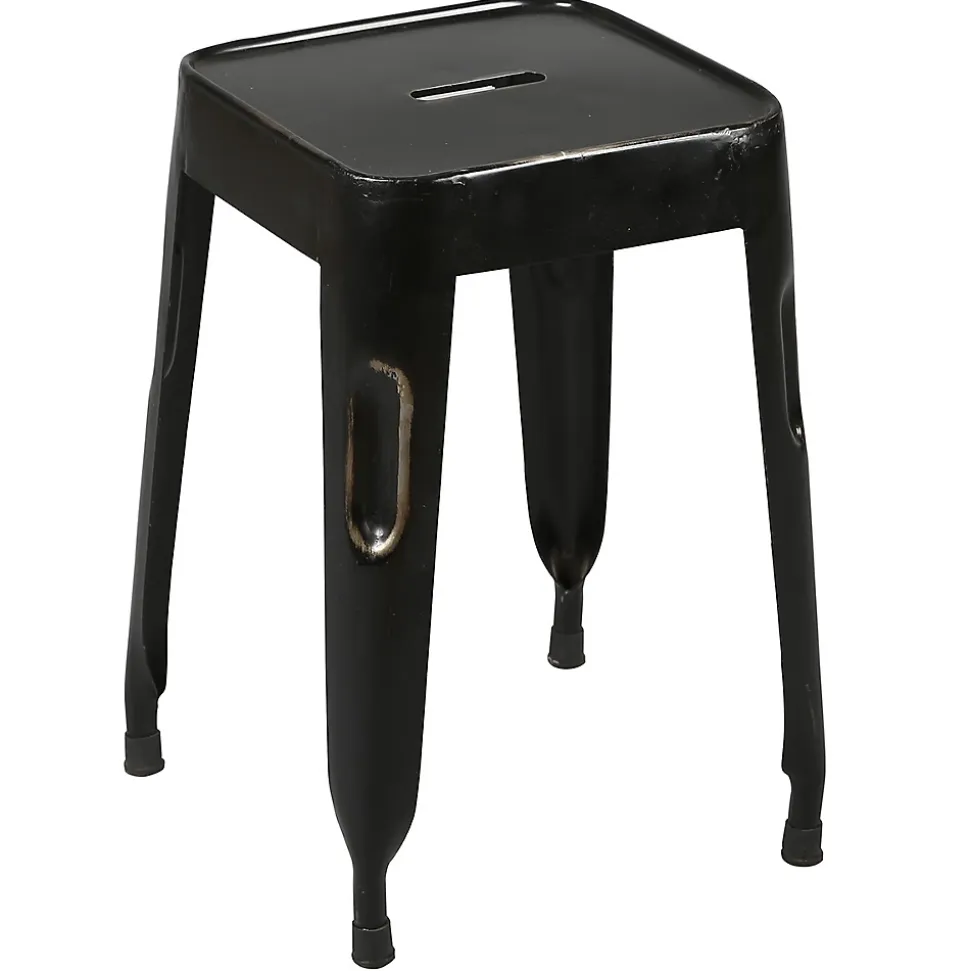 TOLGA - Lot de 4 Tabourets Noirs