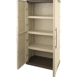 TOOD Armoire de rangement haute en resine 3 tablettes