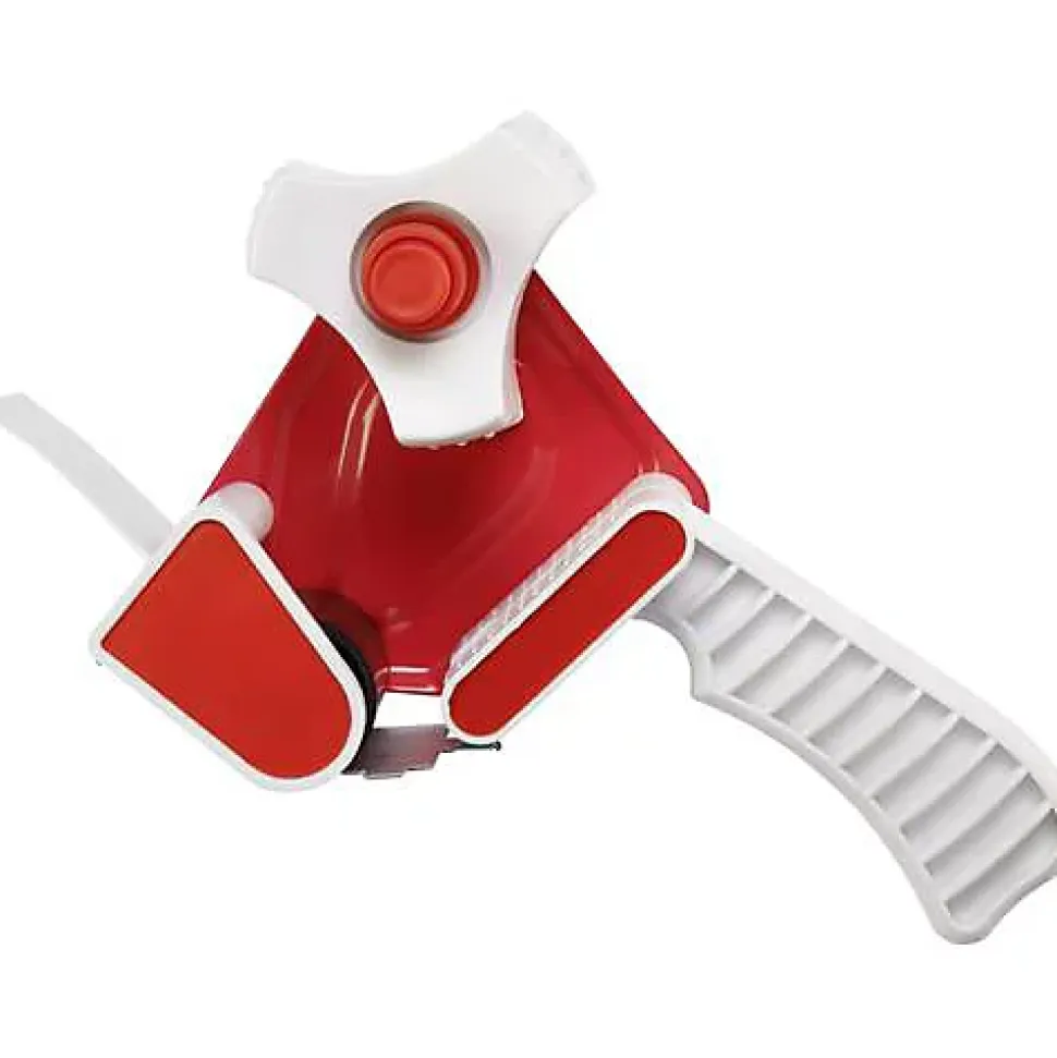 TOOLCRAFT Dévidoir ruban adhésif rouge et blanc pour rouleaux 50 mm et 66 m, 2 rouleaux, garantie 3 ans